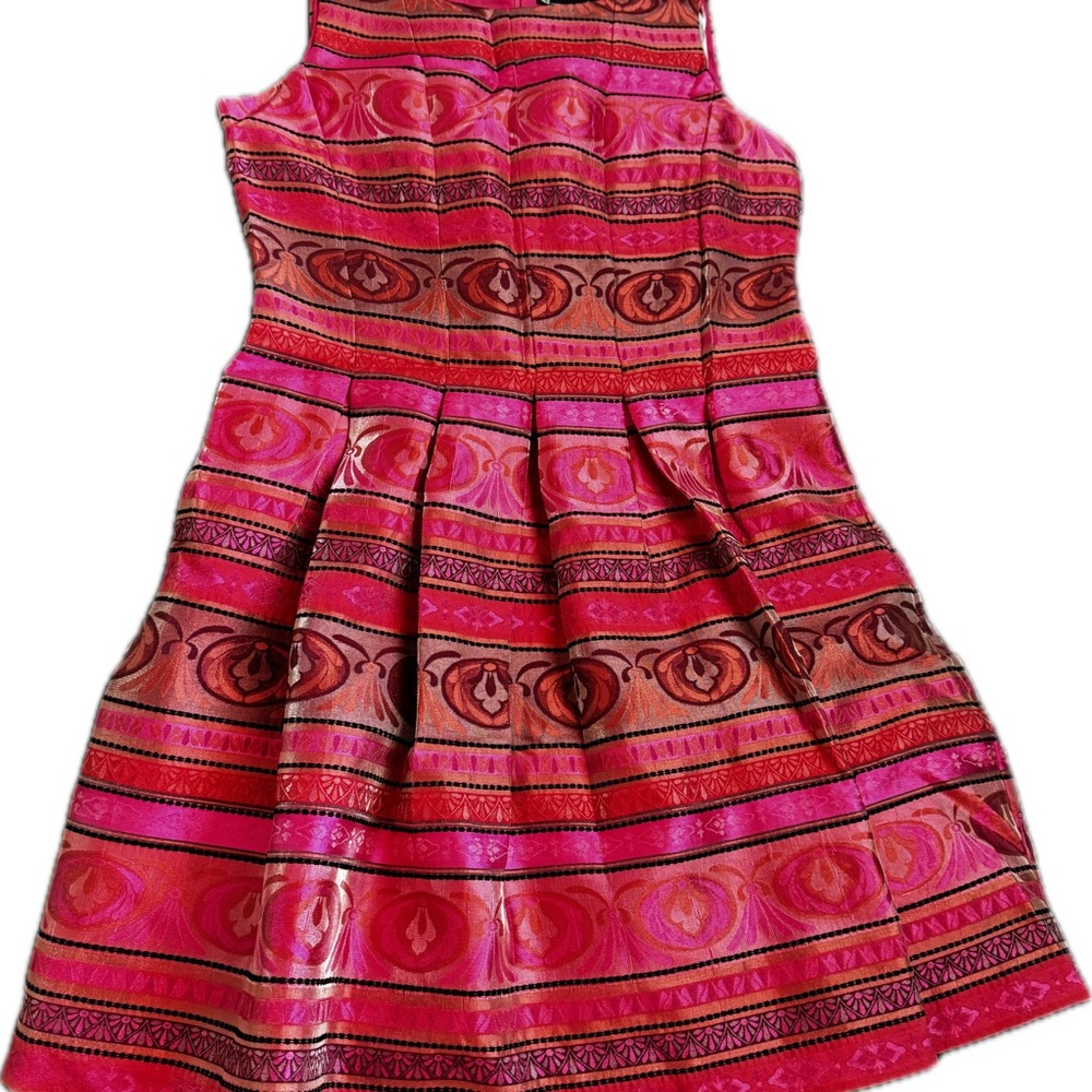 Vibrant Pink and Orange Dress